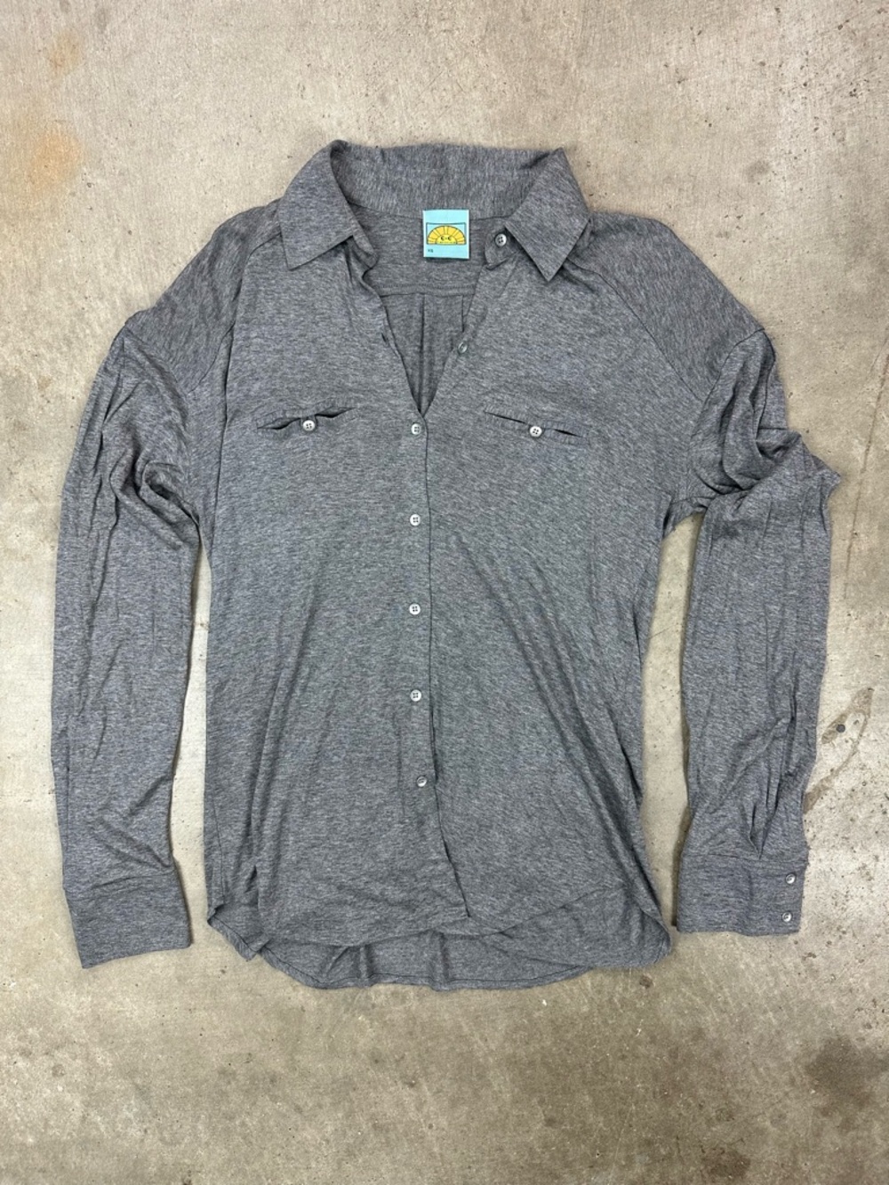 C&C California XS Charcoal Button Up